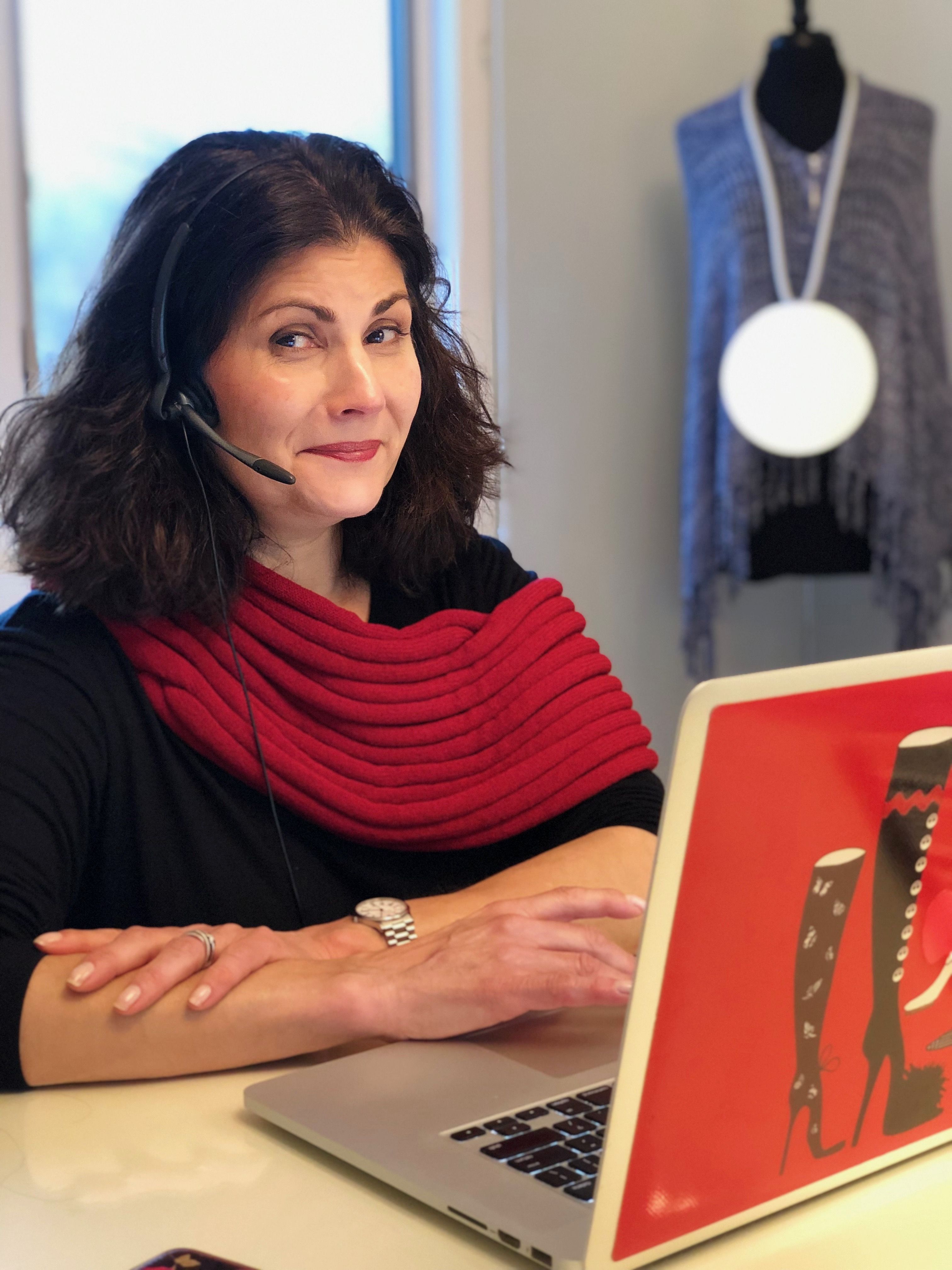 Scarlett with Client