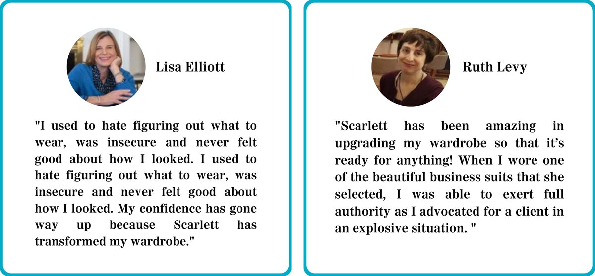testimonials from Lisa E and Ruth L